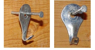 Image of a molly hook also called wall hook