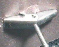 Picture of an installed toggle bolt anchor