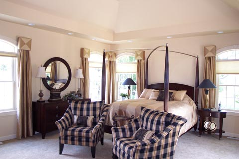 Picture of professionally decorated master bedroom
